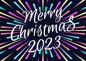Merry Christmas 2023 greeting card vector