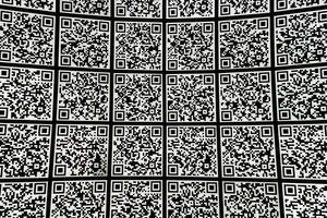 primer plano del fundamento abstracto del código qr. telón de fondo de alta tecnología foto