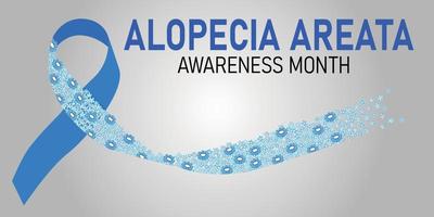 Alopecia Areata Awareness Month banner vector