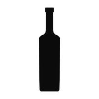 Bottle vine black color isolated on white background vector