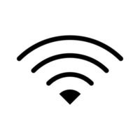 Wi fi icon black line style isolated vector