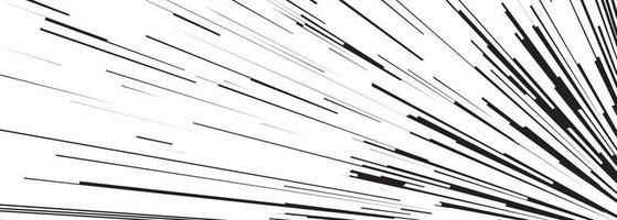 Comic book speed lines black color stripe vector