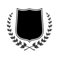 Coat of arm vector black color isolated