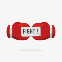 a pair of red boxing gloves with the words fight vector