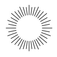 Sunburst vector black color isolated on white background