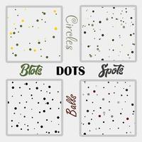 Colored dots. Confetti celebration, falling abstract decoration for a party, birthday celebration, anniversary or event, festive. Festive decor. A set of vector illustrations. 4 in 1