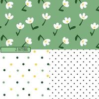 Seamless spring pattern and additions to it. It can be used for wallpaper, pattern filling, web page background, surface textures. Vector