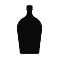 icono de botella de vid color negro vector