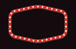 Vector retro lightbox frame template realistic style
