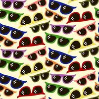 A pattern of sunglasses of different colors. Illustration for children. Printing, textiles, print. vector