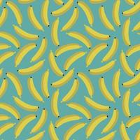 Seamless background with banana. Tropical pattern with fresh banana vector background. Yellow isolated banana pattern. Bananas on a bright background.