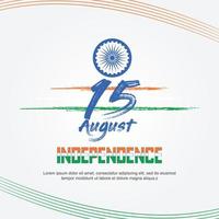 Gradient india independence day background vector