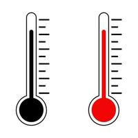 Thermometer icon on white background. Vector illustration. EPS 10.