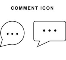 Comment icon. Bubble chat for comment icon on white background. Vector illustration. EPS 10.