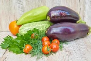 Composition with assorted raw organic ripe vegetables. Healthy food. Detox diet photo