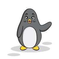 personaje de pingüino vectorial para revista infantil vector