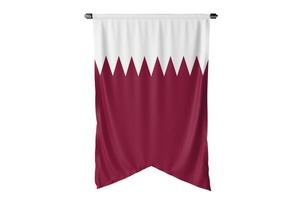 bandera de qatar ondeando de forma realista para el diseño el día de la independencia u otro feriado estatal. día nacional de qatar, día de la independencia de qatar, 18 de diciembre. foto
