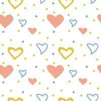 Heart seamless pattern digital paper vector
