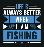 Fishing style t-shirt design vector
