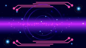 UI Hi-tec interface blue abstract digital technology with glowing particles, vector illustration