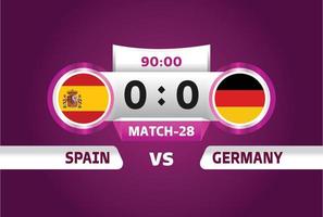 spain, germany, Football 2022, Group E. World Football Competition championship match versus teams intro sport background, championship competition final poster, vector illustration.