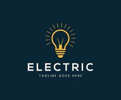 plantilla de diseño de logotipo eléctrico creativa y única. vector