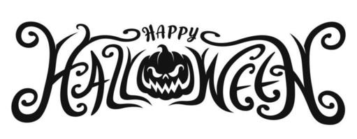 halloween text design vector