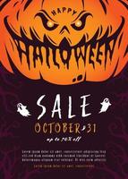 Halloween Sale banner vector