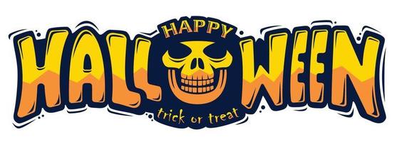 Happy Halloween Text Design, Vector