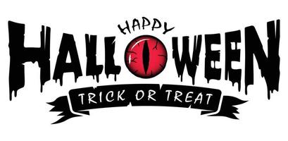 Happy Halloween Text Design, Vector