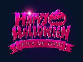 feliz halloween texto diseño, vector