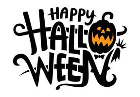 Happy Halloween Text Design, Vector