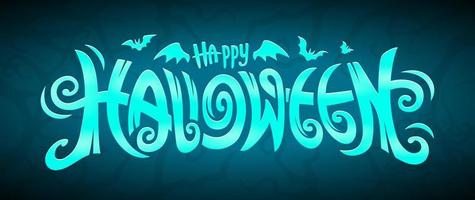 feliz halloween texto diseño, vector