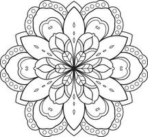 mandala blanco y negro pro vector