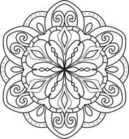 Mandala  Black and White Pro Vector