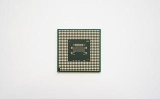 cpu processor chip isolated on white photo