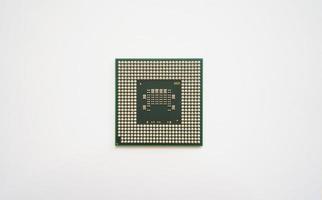 chip de procesador cpu aislado en blanco foto