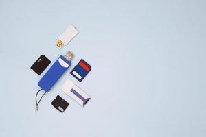 tarjeta de memoria, tarjetas sd y micro sd con elementos foto