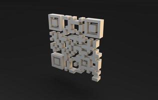 3d qr code modern id. 3d render photo