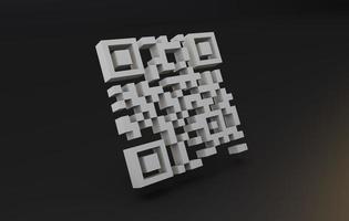 código qr 3d una identificación digital foto