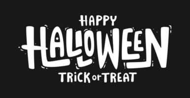 banner de texto feliz halloween vector