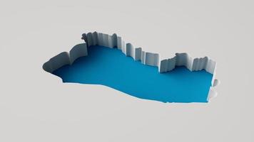 Country shape of Salvador 3d illustration Map 3d inner extrude map Sea Depth with inner shadow. For web and print photo