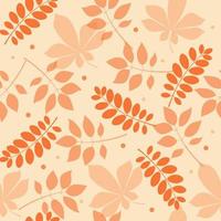 seamless vector autumn pattern monochrome