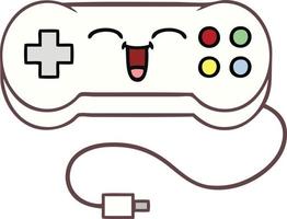 cute cartoon game controller vector