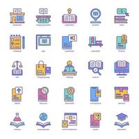Book Store icon pack for your website design, logo, app, UI. Book Store icon filled colror design. Vector graphics illustration and editable stroke.