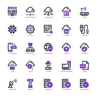 Web Hosting icon pack for your website, mobile, presentation, and logo design. Web Hosting icon mixed line and solid design. Vector graphics illustration and editable stroke.