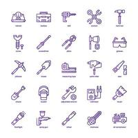 Mechanic Tool icon pack for your website design, logo, app, UI. Mechanic Tool icon basic line gradient design. Vector graphics illustration and editable stroke.