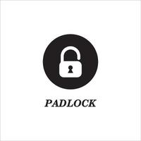 Padlock icon logo vector design