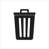 rubbish bin icon logo vector design