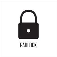 Padlock icon logo vector design